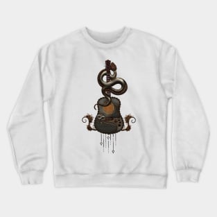 Awesome steampunk guitar with snake Crewneck Sweatshirt